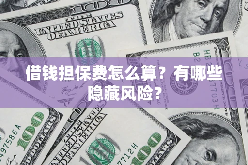 济南借钱担保费怎么算？有哪些隐藏风险？