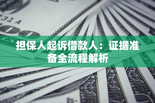 济南担保人起诉借款人：证据准备全流程解析